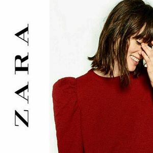 ZARA NWOT Wide ruffle sleeve top